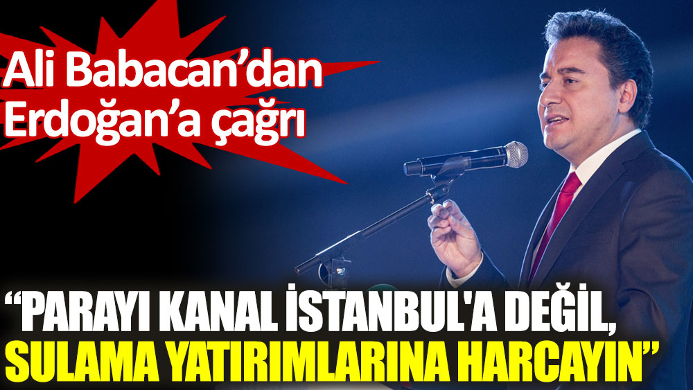 Ali Babacan’dan Erdoğan’a Kanal İstanbul çağrısı