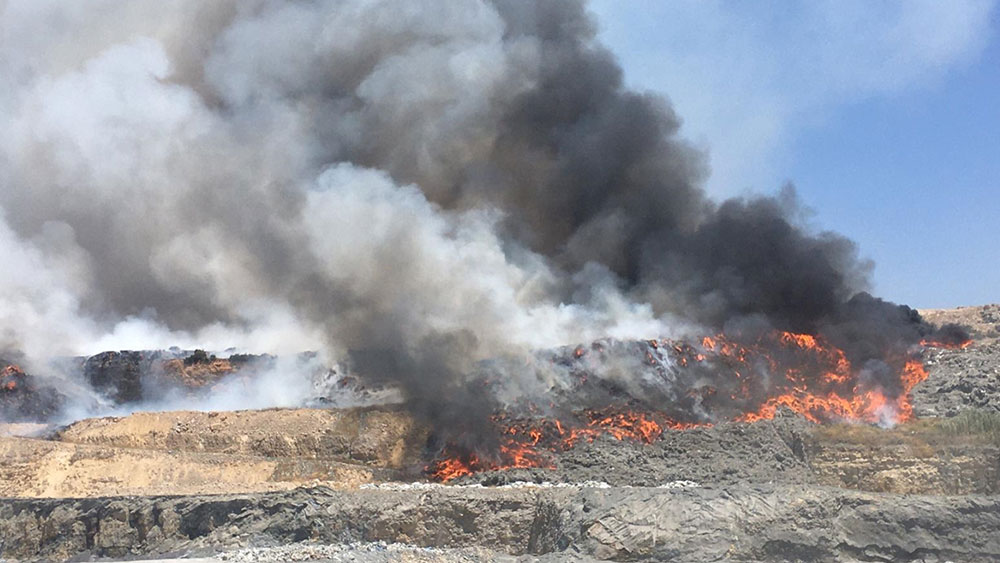 Kahramanmaraş'ta çimento fabrikasında korkutan yangın