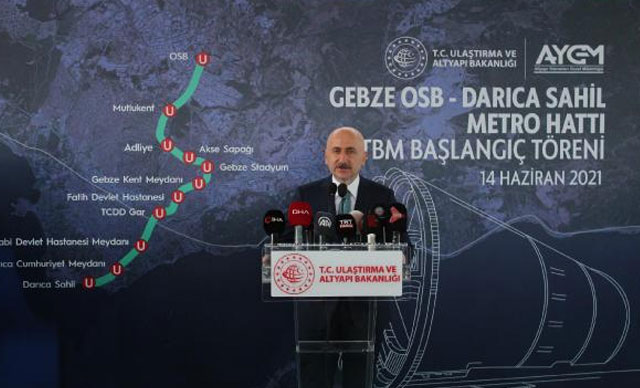 Bakan Karaismailoğlu, Gebze-Darıca metro hattı için tarih verdi