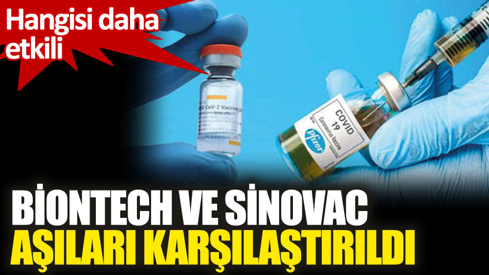 BioNTech aşısı, Sinovac'a kıyasla daha yüksek antikor oluşturdu