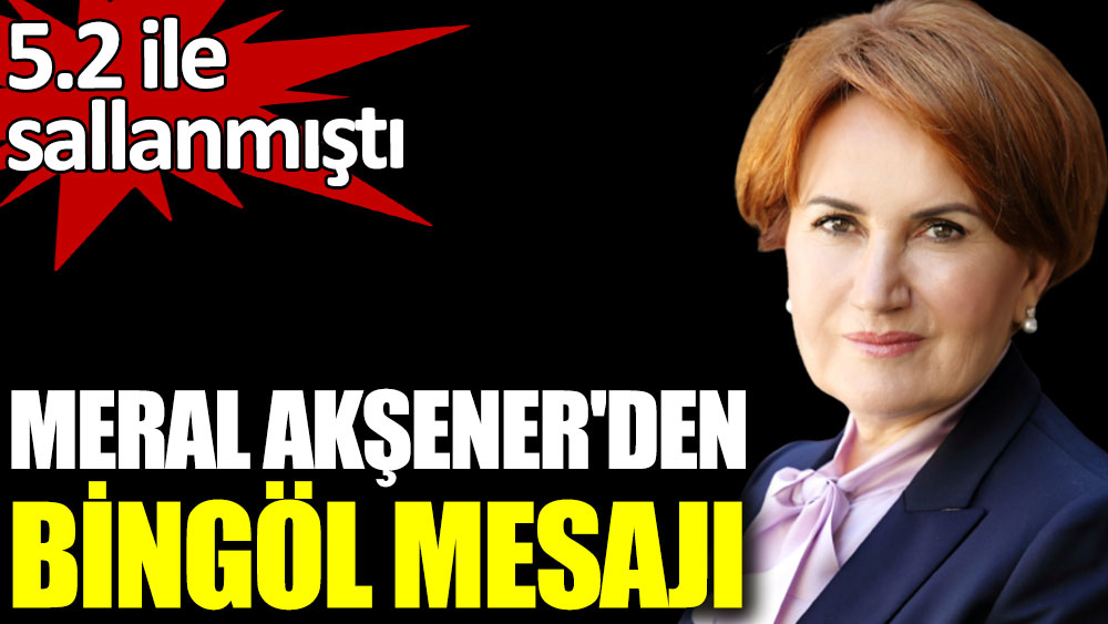 Meral Akşener'den Bingöl mesajı