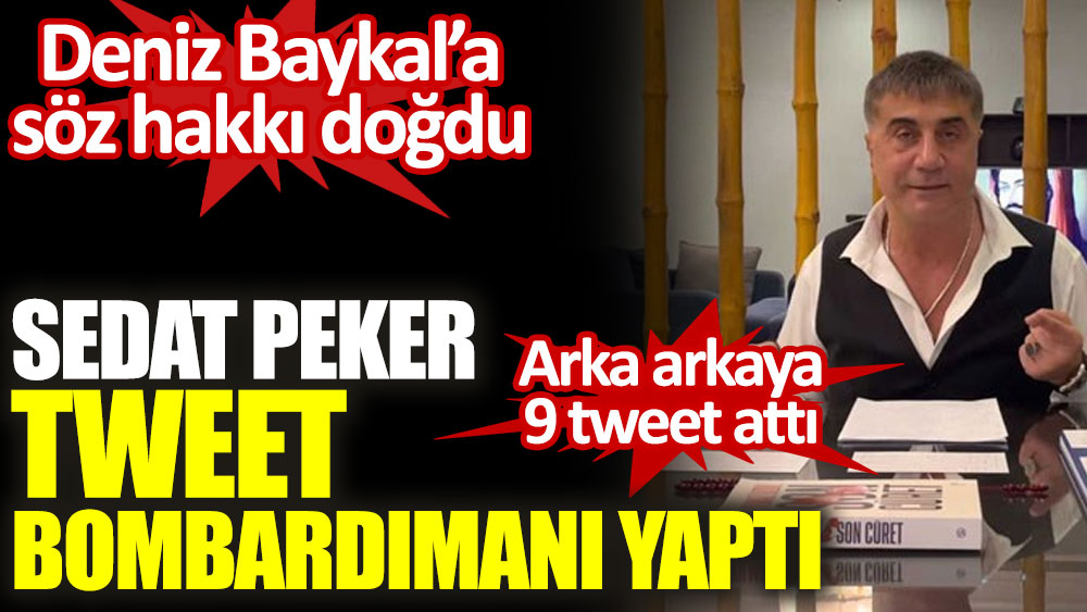 Sedat Peker tweet bombardımanı yaptı. Deniz Baykal'a söz hakkı doğdu