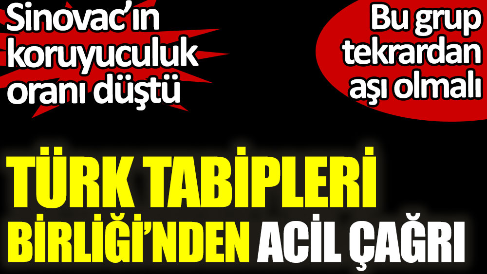 Türk Tabipleri Birliği'nden acil çağrı