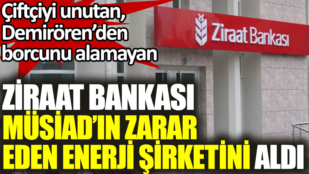 Ziraat Bankası MÜSİAD'ın zarar eden enerji şirketini aldı
