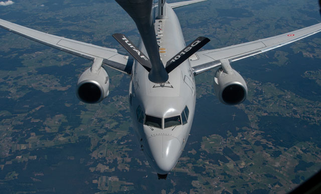 MSB: HİK E-7T uçağı, Avrupa hava sahasında komuta kontrol görevi yaptı