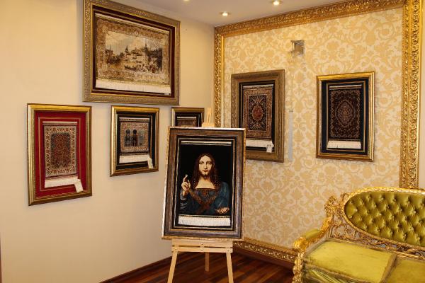 Da Vinci'nin tablosu ipek halıya işlendi