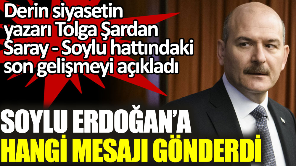 Soylu Erdoğan'a hangi mesajı gönderdi. Tolga Şardan Saray- Soylu hattındaki son gelişmeyi açıkladı