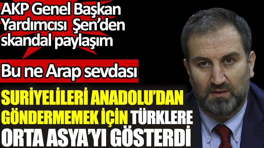AKP Genel Başkan Yardımcısı Mustafa Şen'den skandal paylaşım