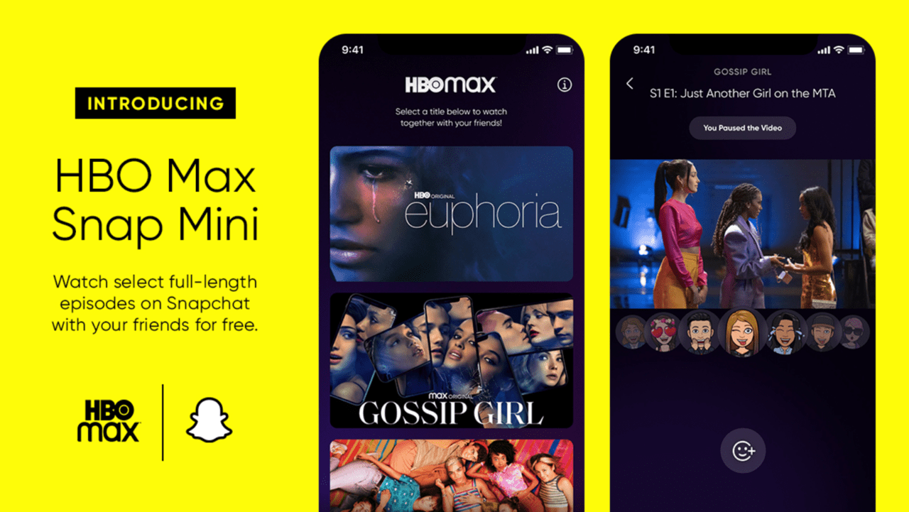 Snapchat’e HBO Max dizilerinin ilk bölümleri geliyor