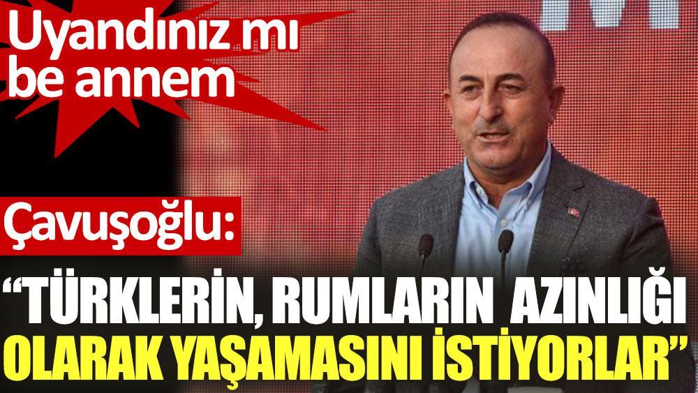 Çavuşoğlu: Türklerin Rumların azınlığı olarak yaşamasını istiyorlar
