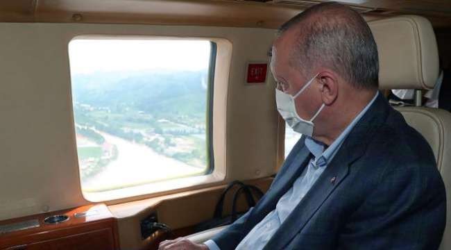 Erdoğan’ı taşıyan helikopter zorunlu iniş yaptı