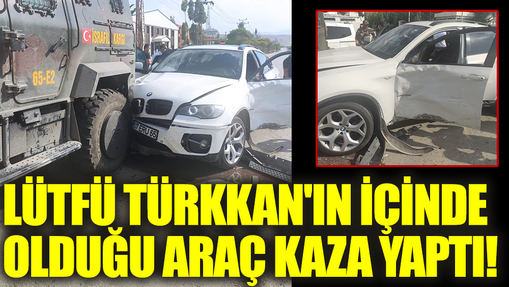 Lütfü Türkkan'ın içinde olduğu araç kaza yaptı!