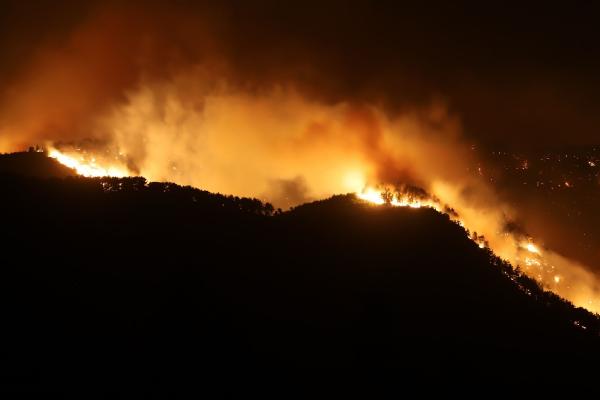 Mersin ormanları yanıyor. 52 ev boşaltıldı 