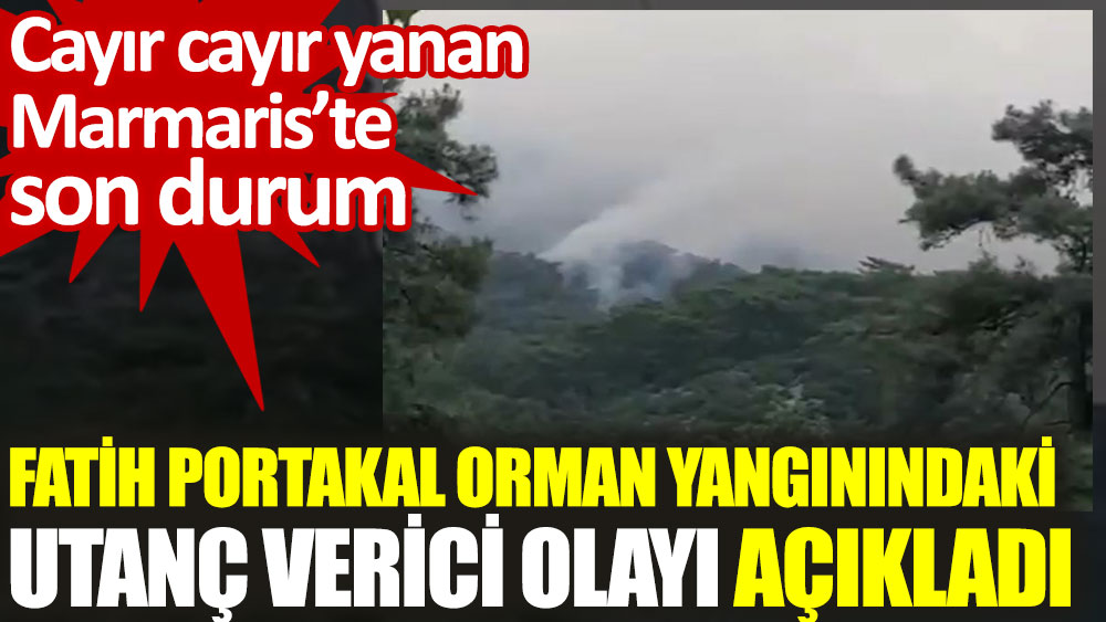 Fatih Portakal orman yangınındaki utanç verici olayı açıkladı