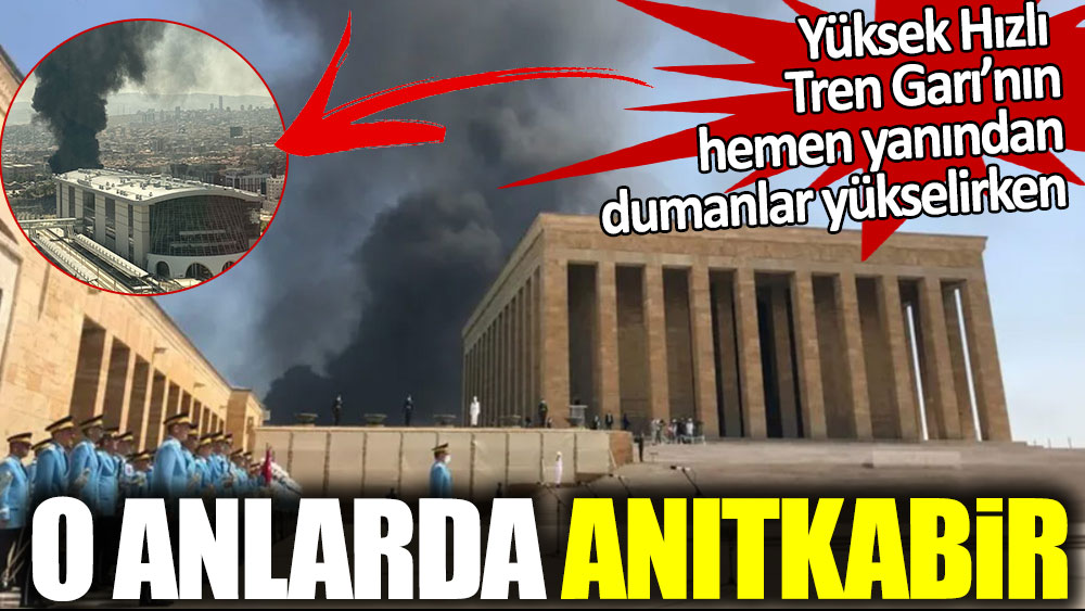 Ankara Kızılay'da yangın! Yüksek Hızlı Tren Garı'ndan dumanlar yükseliyor...
