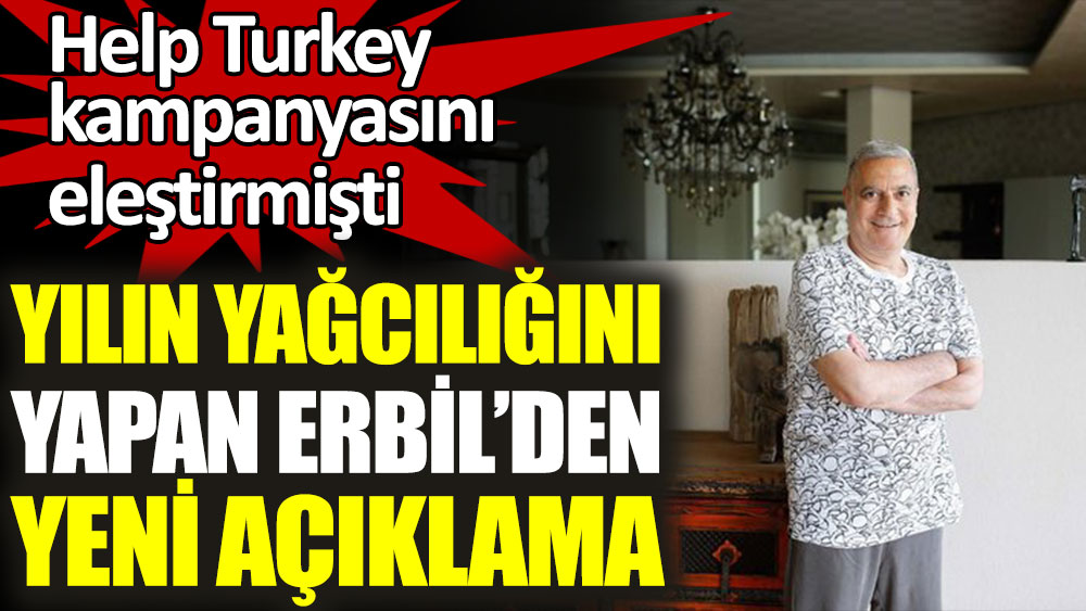Help Turkey paylaşımıyla tepki toplatan Mehmet Ali Erbil'den yeni açıklama