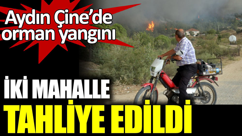 Aydın Çine'deki orman yangını nedeniyle iki mahalle tahliye edildi