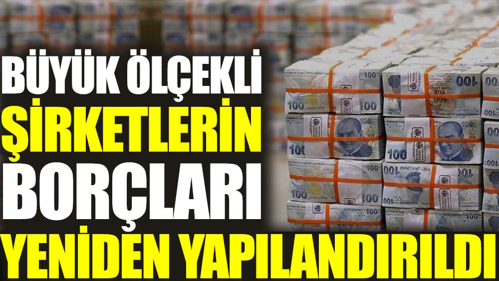 Büyük ölçekli şirketlerin borçlarına bir yapılandırma daha