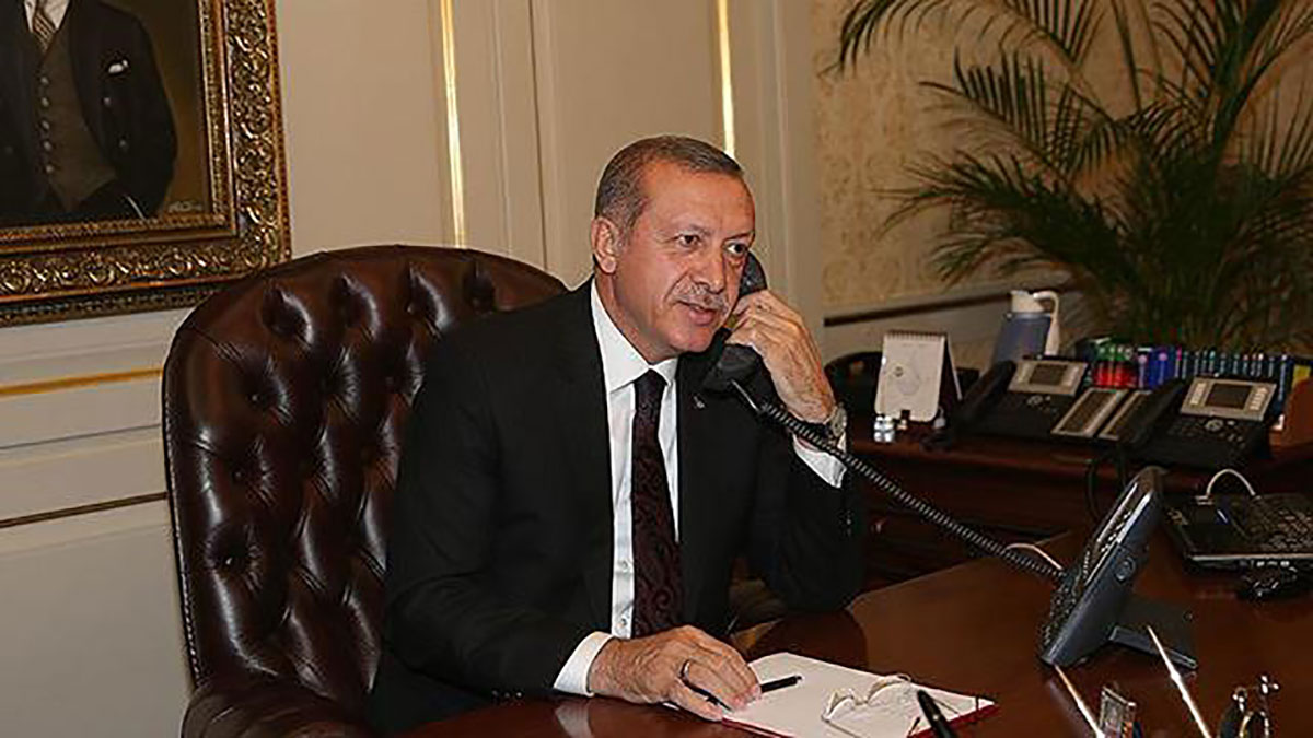 Cumhurbaşkanı Erdoğan'dan telefon görüşmesi