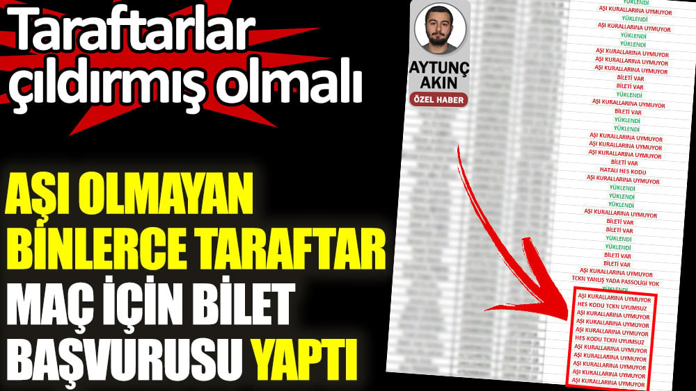 Aşı olmayan taraftarlar Beşiktaş maçına bilet başvurusu yaptı