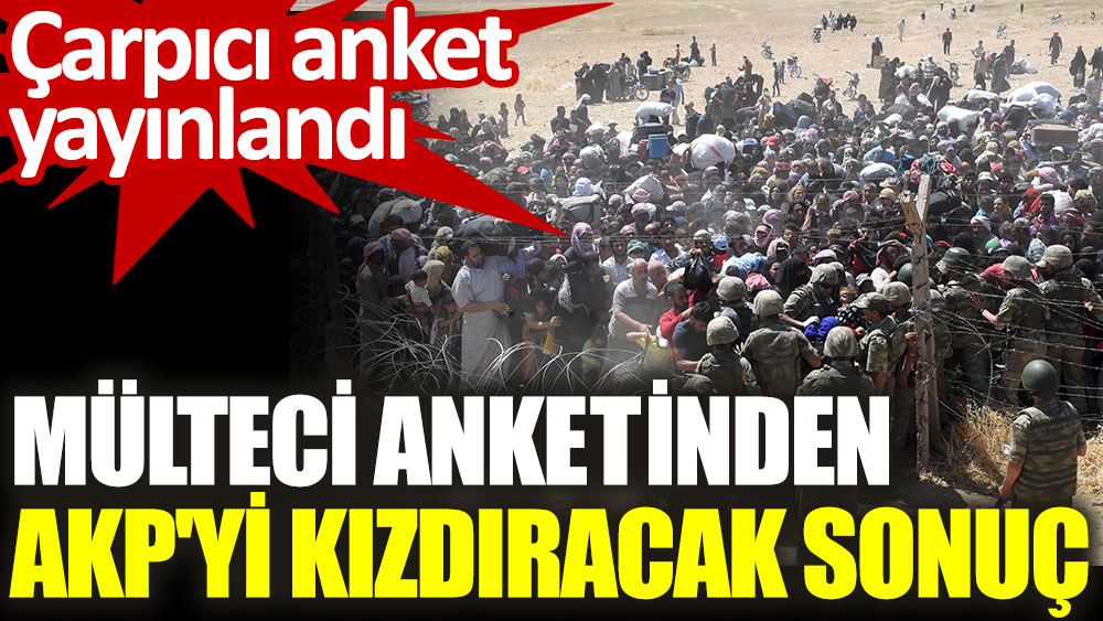 Mülteci anketinden AKP'yi kızdıracak sonuç
