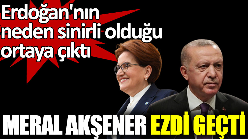 Son anketlerde Meral Akşener ezdi geçti. Erdoğan'nın neden sinirli olduğu ortaya çıktı