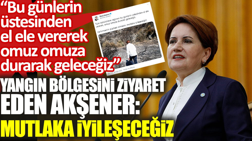 Yangın bölgesini ziyaret eden Akşener: Mutlaka iyileşeceğiz