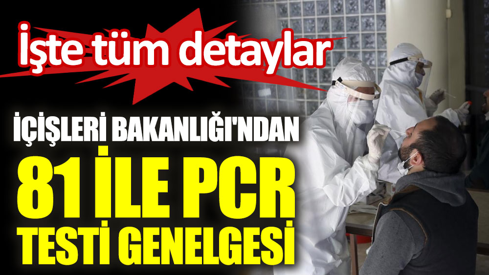 İçişleri Bakanlığı'ndan 81 ile PCR testi genelgesi