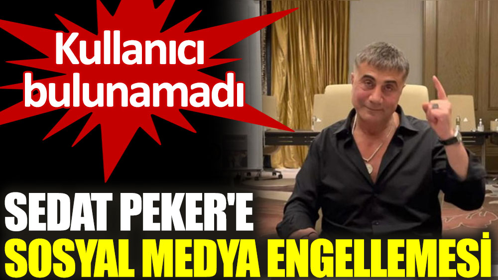 Sedat Peker'in Instagram hesabı kısıtlandı