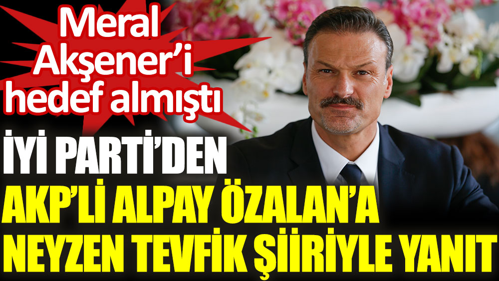 İYİ Parti'den Akşener'i hedef alan AKP'li Özalan'a Neyzen Teyfik şiiriyle yanıt