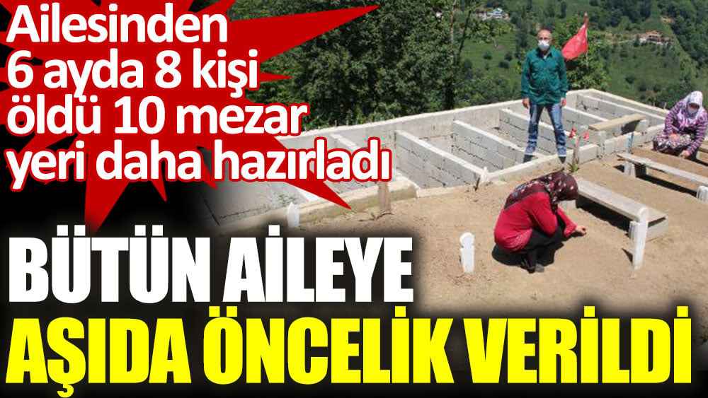 Koronadan 8 ferdini kaybeden aileye aşıda öncelik verildi