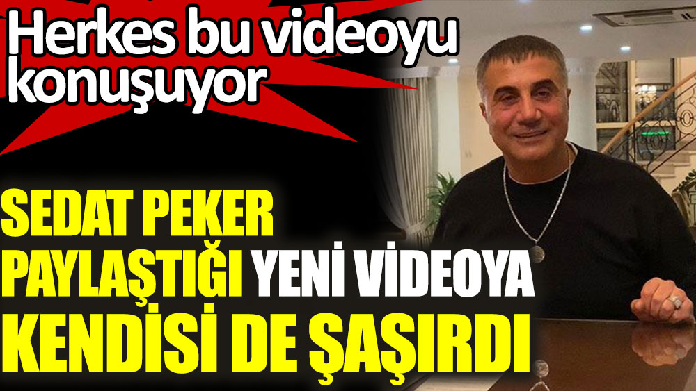 Sedat Peker bir video paylaştı, yeni paylaştığı videoya kendisi de şaşırdı