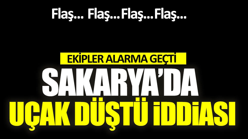 Son dakika... Sakarya'da uçak düştü iddiası! Ekipler alarma geçti