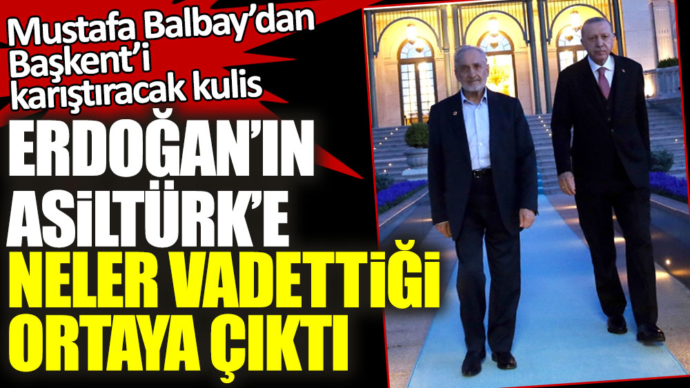 Mustafa Balbay'dan Başkent'i karıştıracak kulis! Erdoğan'ın Asiltürk'e neler vadettiği ortaya çıktı