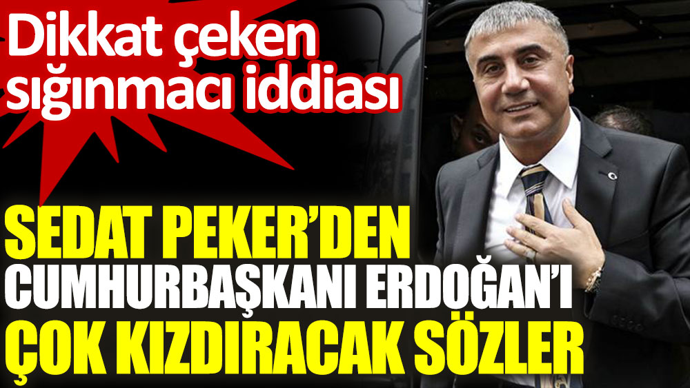 Sedat Peker’den Cumhurbaşkanı Erdoğan’ı çok kızdıracak sözler