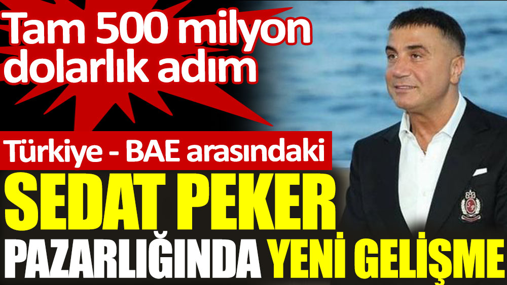 Türkiye ile BAE arasındaki Sedat Peker pazarlığında yeni gelişme