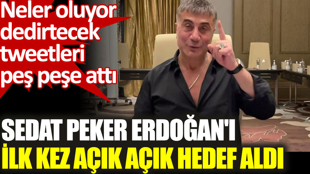 Sedat Peker Erdoğan'ı ilk kez açık açık hedef aldı