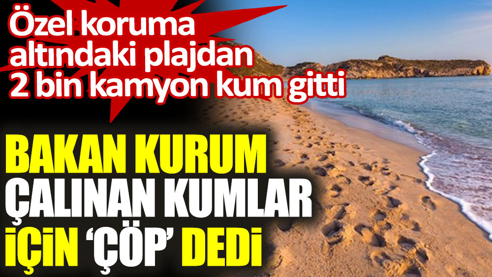 Murat Kurum Patara Plajı'nın çalınan kumlarını çöp toplama işine bağladı
