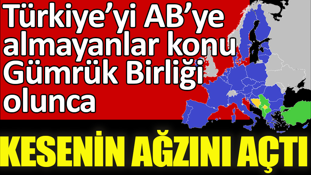 Türkiye’yi AB’ye almayanlar konu Gümrük Birliği olunca kesenin ağzını açtı