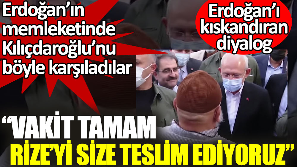 Erdoğan’ın memleketinde Kılıçdaroğlu’nu böyle karşıladılar: Vakit tamam Rize’yi size teslim ediyoruz