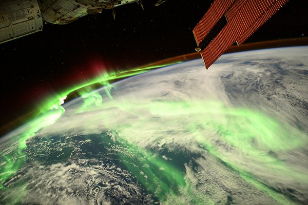 Uzaydaki astronottan muhteşem Aurora fotoğrafı