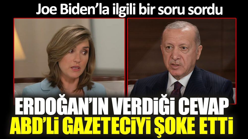 Joe Biden’la ilgili bir soru sordu! Erdoğan'ın verdiği cevap ABD'li gazeteciyi şoke etti