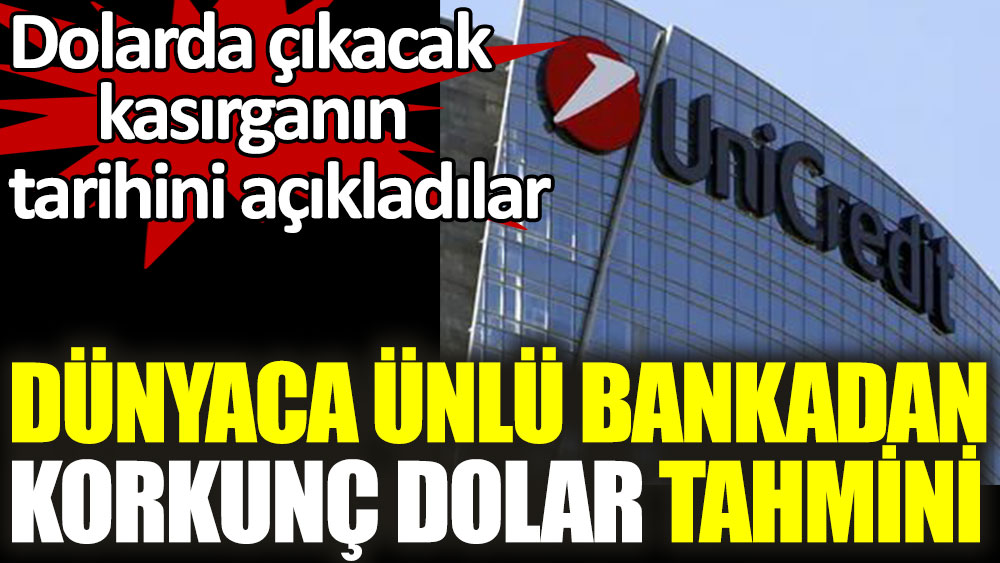 Dünyaca ünlü bankadan Türkiye'de korkunç dolar tahmini