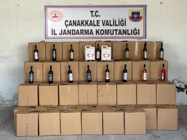 Çanakkale'de 1733 şişe kaçak şarap ele geçirildi