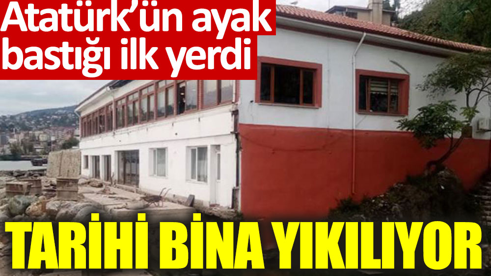 Zonguldak'taki tarihi Maden Mühendisleri Odası binası yıkılıyor
