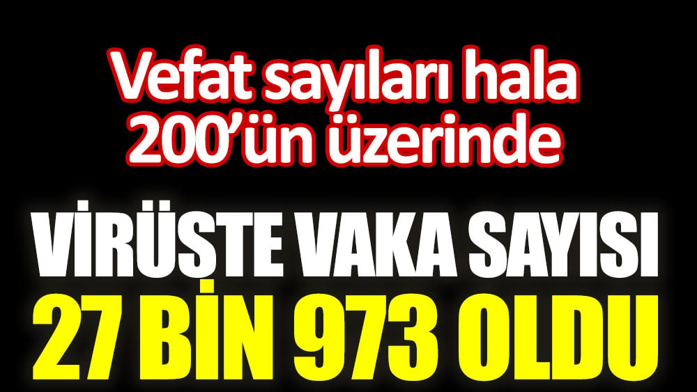 Virüste vaka sayısı 27 bin 973 oldu