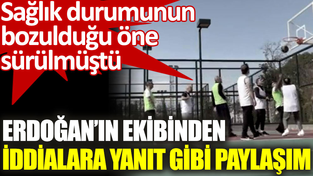 Fahrettin Altun, Cumhurbaşkanı Erdoğan'ın basketbol oynadığı görüntüleri paylaştı