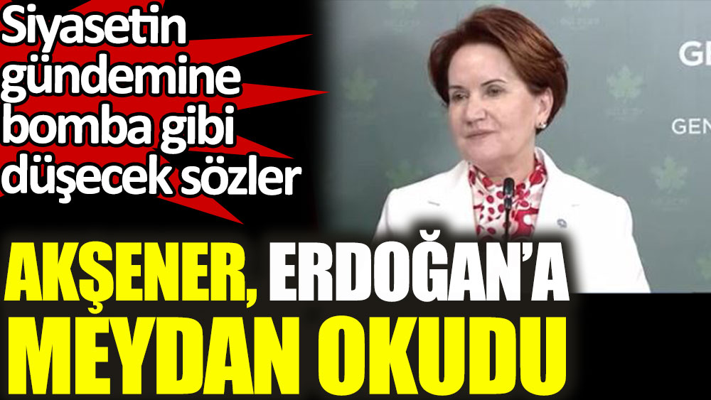 Meral Akşener Cumhurbaşkanı Erdoğan'a meydan okudu