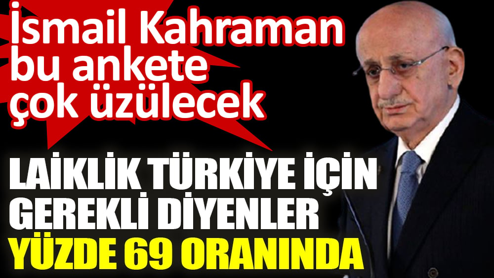 Laiklik Türkiye için  gerekli diyenler yüzde 69 oranında