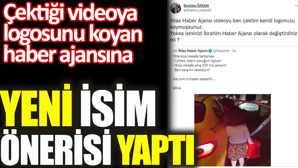 İYİ Partili İbrahim Özkan çektiği videoya logosunu koyan haber ajansına yeni isim önerisi yaptı